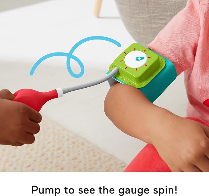 Fisher-Price Preschool Pretend Play Medical Kit 7-Piece Doctor Bag Dress Up Toys for Kids Ages 3+ Years