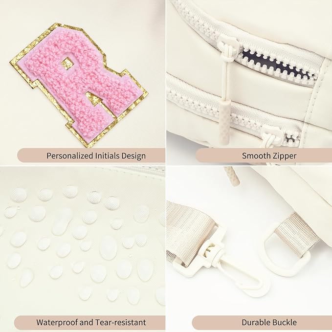 Birthday Gift for 5 6 7 8 9 10 11 12 13 14 15 16 Year Old Girls Fanny Pack Crossbody Bags for Women,Cute Trendy Stuff - Cream,R