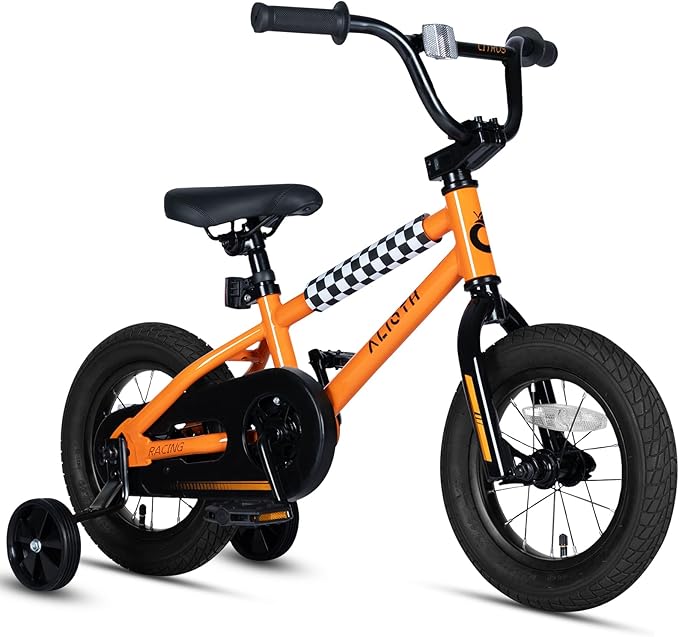 12 14 16 20 Inch Kids Bike BMX Style Bicycle with Training Wheels for 2-14 Years Old Toddlers Boys Girls Coaster Brake Multiple Colors