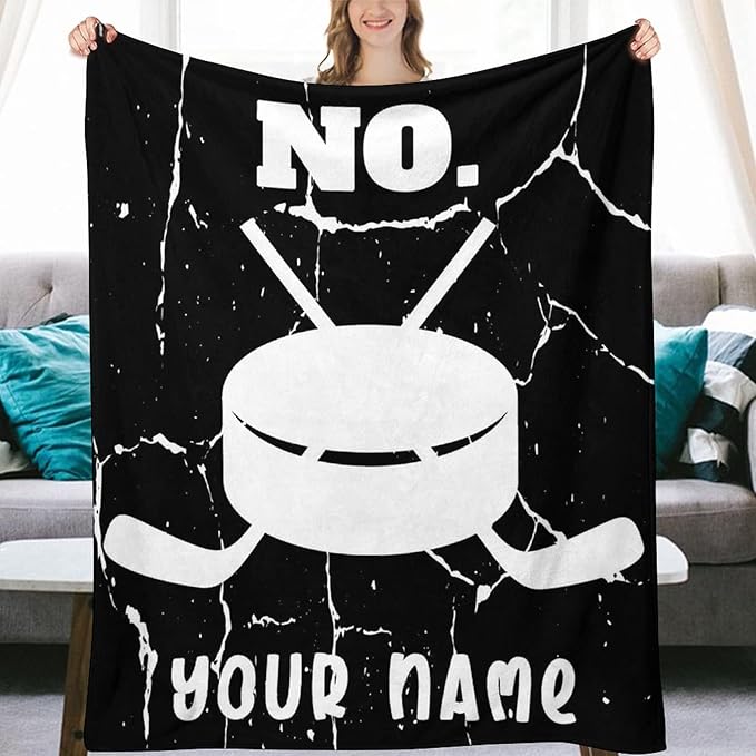 Hockey Gifts - Ice Hockey Blanket for Boys - Kids Throw Blankets for Girls - 50"x60" Soft Plush Throws for Children