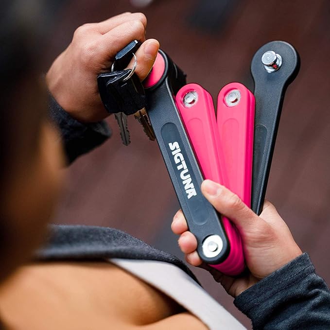 SIGTUNA Folding Bike Lock - Hardened Steel 8mm Fold-Up Heavy Duty Bike Lock with Easy Mounting, Secure Lock and Anti-Scratch Coating - Easily Keep Bike Secure and Paintwork Undamaged - Bicycle Lock