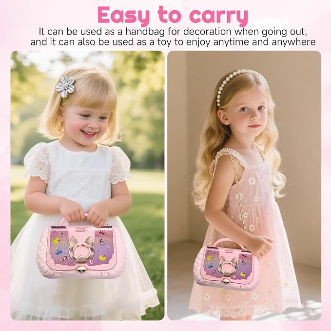 Kids Makeup Kit for Girl - Kids Makeup Sets for Girls 5-8, Real Washable Girls Makeup Kit, Little Girl Makeup Set & Princess Toys Christmas Birthday Gift for 3 4 5 6 7 8 9 10 11 12 Year Old