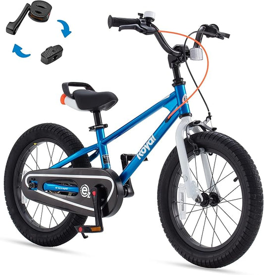 RoyalBaby Kids Bike EZ Balance to Pedal Dual Handbrake Toddlers Boys Girls Bicycle 12-20 Inch for Age 3-10 Years