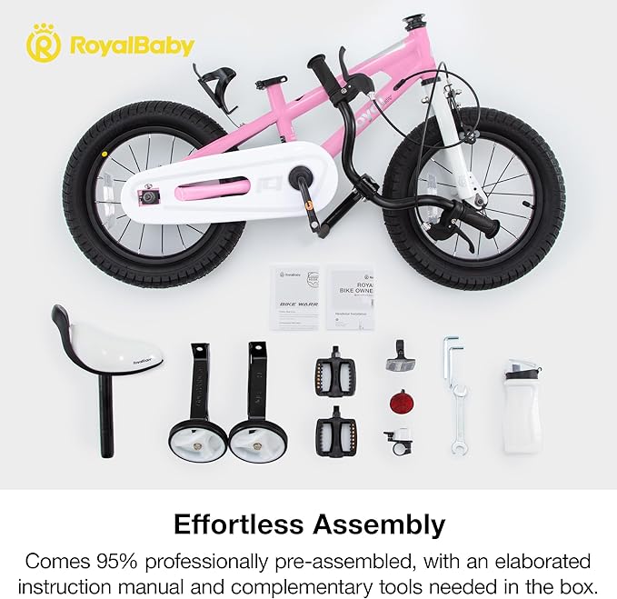 RoyalBaby Kids Bike EZ Balance to Pedal Dual Handbrake Toddlers Boys Girls Bicycle 12-20 Inch for Age 3-10 Years