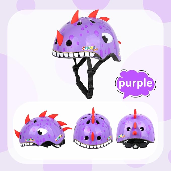 Toddler Kids Bike Helmet, Adjustable and Multi-Sport, 3 Sizes for Ages 1-2-3-5-8-14 Years Child Infant Boys Girls