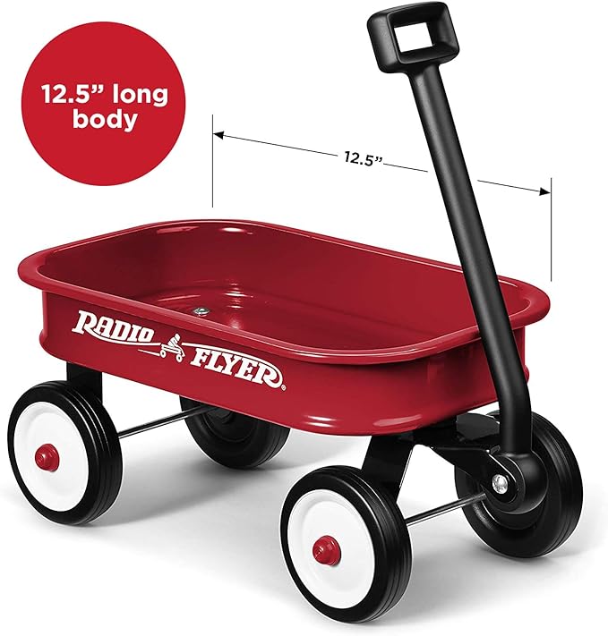 Radio Flyer 12.5 Inch Kids Wagon, Toy Wagon for Kids, Rolling Cart, Carts with Wheels, for Ages 1.5+ Years