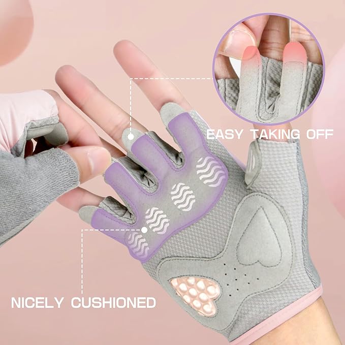 Jaffick Workout Gloves for Women Lightweight | Breathable Fitness Gloves with Non-Slip Grip for Gym, Weightlifting, Cycling and Training