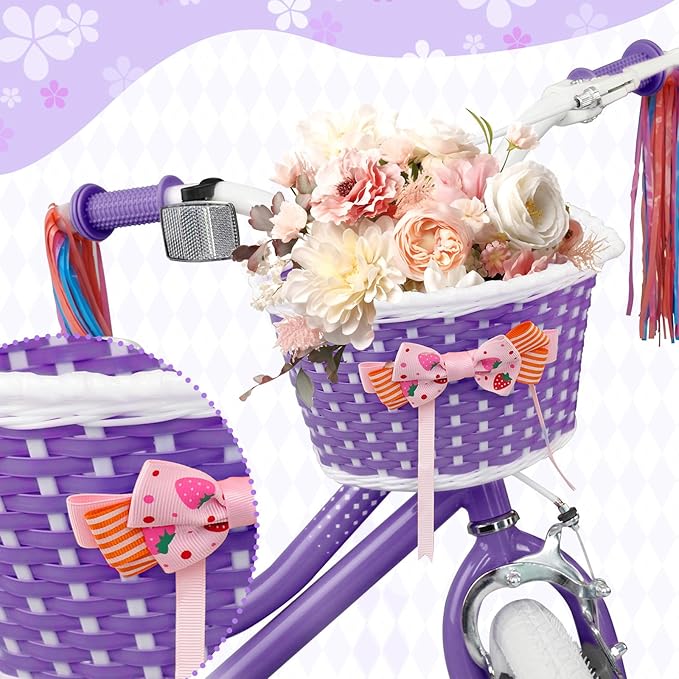 XJD Girls Bike for Toddlers and Kids Ages 2-12 Years Old,12 14 16 Inch Kids Bike with Training Wheels & Basket