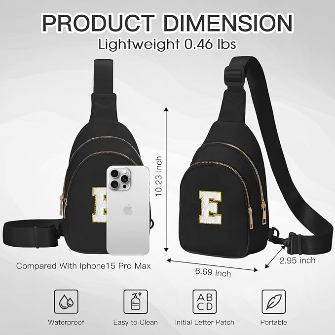 Birthday Gifts for 7 8 9 10 11 12 13 Year Old Girls Small Initial Sling Bag Cross Body Bag Fanny Pack for Girls