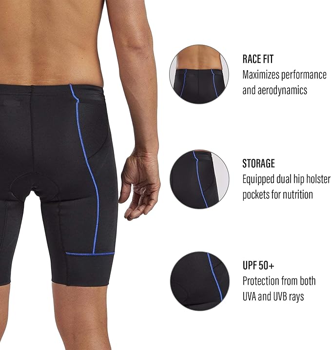 Zoot Men’s Core 9-Inch Tri Shorts, Quick Dry Performance Triathlon Shorts with Cycling Chamois Pad, Pockets & UPF 50+ Fabric