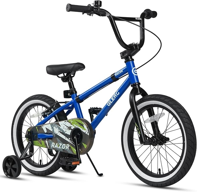 Glerc Kids Bike for Ages 1-8 Years Old, 12-16 Inch BMX Style Kids Bicycle with Training Wheels, Boys Bike for Children and Toddler, Multiple Colors