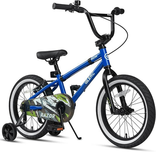 Glerc Kids Bike for Ages 1-8 Years Old, 12-16 Inch BMX Style Kids Bicycle with Training Wheels, Boys Bike for Children and Toddler, Multiple Colors