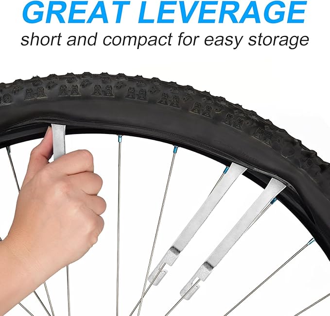 4pcs Bicycle Tire Pry Bar, Tire Scoop, Professional Tire Removal Tool, Tire Lever, High Grade Stainless Steel Tire Lever, Repair Bicycle Inner Tube, Best Tire Changing Tool