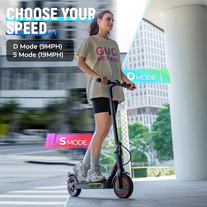 iScooter Electric Scooter for Adults, 23/18/12 Miles Long Range,22/19/18 Mph Top Speed, Commuting Electric Scooter with Cruise Control, Double Braking Systems Escooter for Adults and Teens