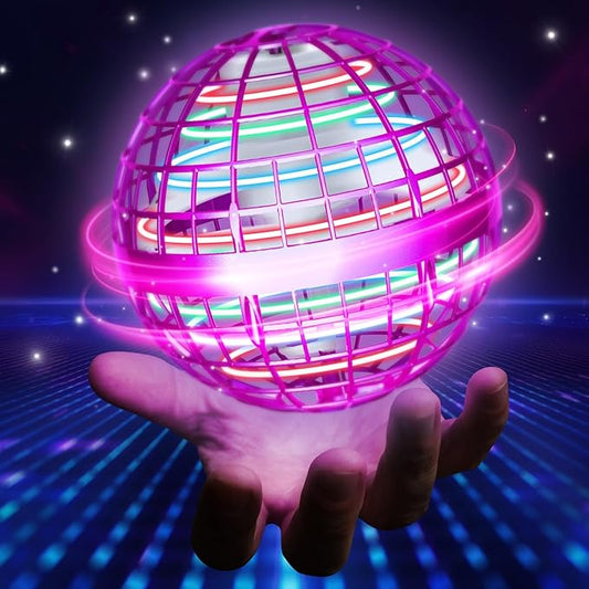2025 Flying Orb Ball Toys for Boys, Galaxy Balls Boomerang Hover Hand Drone, Cosmic Fly Ball Orbit Floating Flying Spinner Mini Drone Balls Toy, for Kids Teens Boys Girls Pink