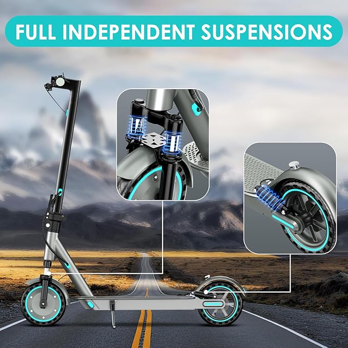 Electric Scooter for Adults, 19/25 Mph Max Speed, 21/25/35 Miles Range,350/500/600W APP Control E-Scooter with 8.5"/10" Inflatable tire, Foldable Escooter with App Control, UL 2272 Certified