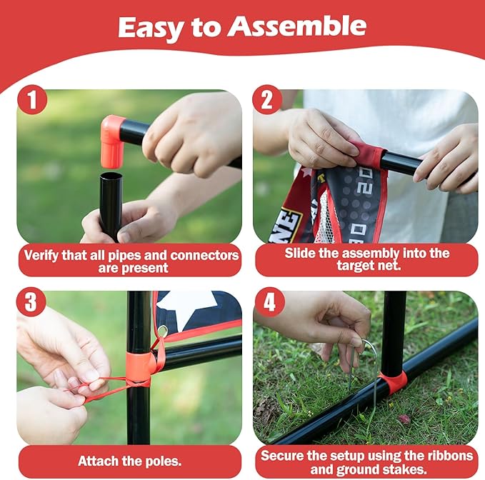 Football Toss Game for Kids Ages 3-8 - Outdoor Toy for Backyard, Beach & Camping for Toddlers & Family Party Fun