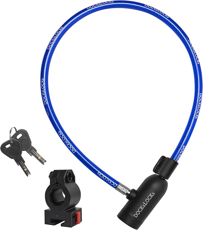 Bike Cable Lock Set with Key Lock, Mounting Bracket, Portable and Compact Anti-Theft Security for Bikes, Scooters and More 4ft