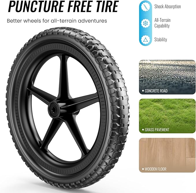 Umatoll Toddler Balance Bike for 2-5 Year Old, Adjustable Kids Toy Bicycle, Gift for Ages 2-3 Girls Boys