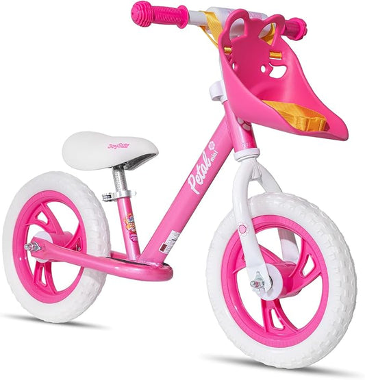 JOYSTAR 12/14 Inch Kids Balance Bike for 18months-5 Years Old Boys Girls, Lightweight Toddler Balance Bikes with Footrest and Handlebar Basket or Doll Seat
