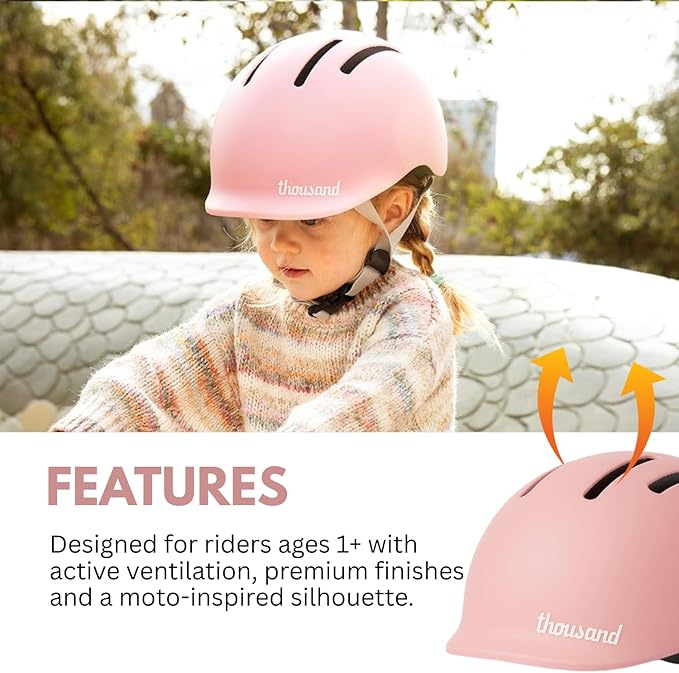 Thousand Jr. Toddler Helmet - Free Reflective Sticker Pack to Customize, No Pinch Magnetic Buckle, Adjustable Fit, Multi Sport CPSC CE ASTM Certified