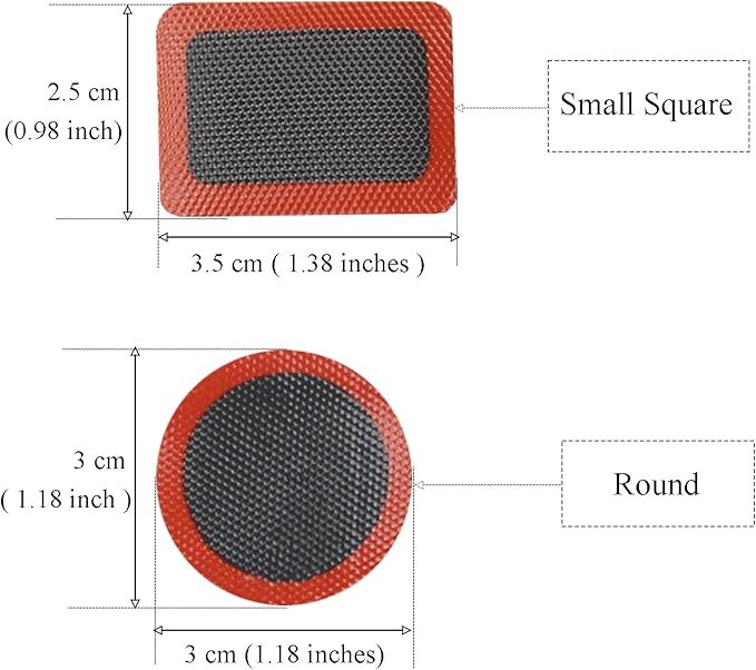 Bike Tire Patch Kit，Bike Repair Patch Bicycle Inner Tire Patch Repair Tool Kit for Road Mountain Bike Motorcycle