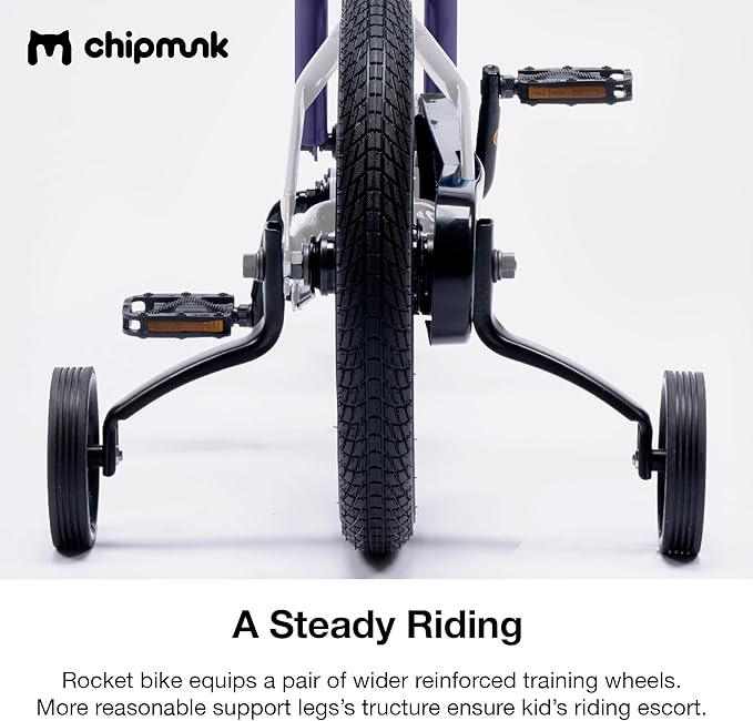 Chipmunk Kids Bike Toddlers 12 14 16 18 Inch Wheel Bicycle Beginners Boys Girls Ages 3-11 Years, Multiple Color Options