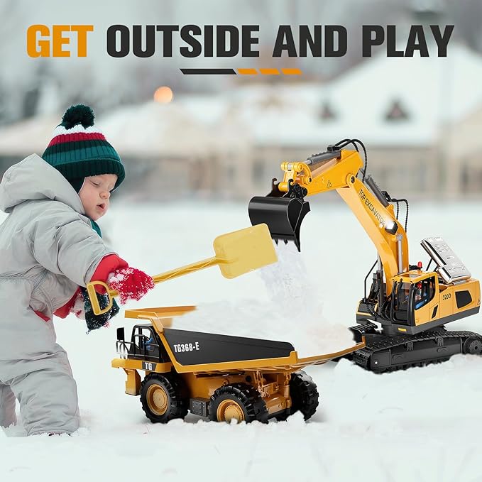 9-Channel Metal RC Wheel Loader - Remote Control Kids Construction Play Toys with Realistic Lights and Sound, 1:20 Scale, Tractor Toys for 3+ Boys, Perfect 2025 Grandkids Birthday Gift for Ages 3-12+