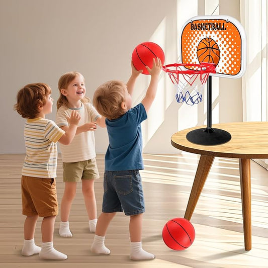 NZQXJXZ Basketball Hoop Indoor with Suction Cup with Two Balls Mini Tabletop Basketball Hoop for Desk Table Office Bedroom Hoop Basketball Toys for Kids and Adults