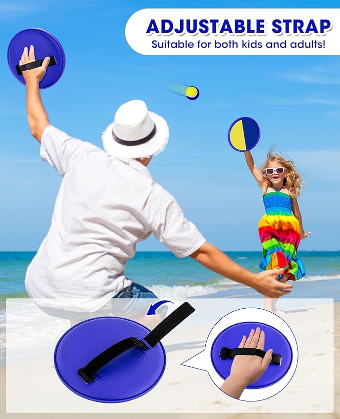 Aywewii Toss and Catch Ball Game Outdoor Toys for Kids Pool Toys Beach Balls Outdoor Yard Games Ball Catch Paddle Set for 3 4 5 6 7 8 9 10 Year Old Easter Basket Gifts