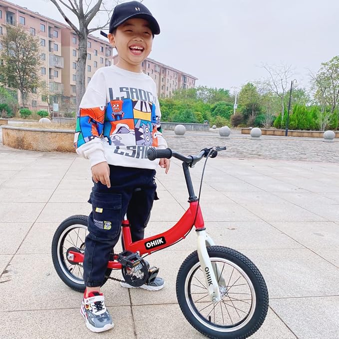 Balance Bike 2 in 1 for Kids 2 3 4 5 6 7 Years Old,Balance to Pedals Bike,12 14 16 inch Kids Bike,with Pedal kit,Training Wheels,Brakes