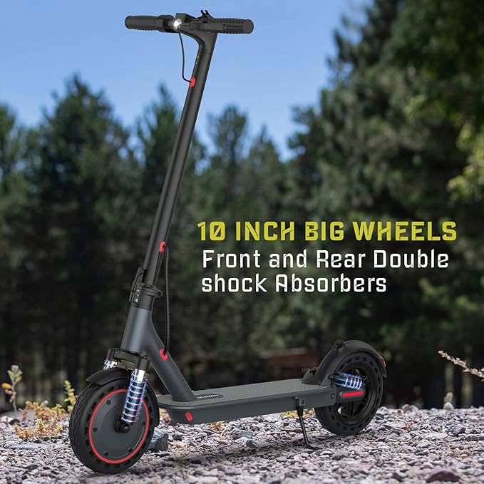 E Scooter for Adults 19-22 MPH 350/500W Motor 281/441Wh Battery,8.5"/10" Tires,Motorized Scooter Up to 22 Miles Range, Foldable Scooter with Double Shock Absorption/Bearing 265 LBS/APP Control