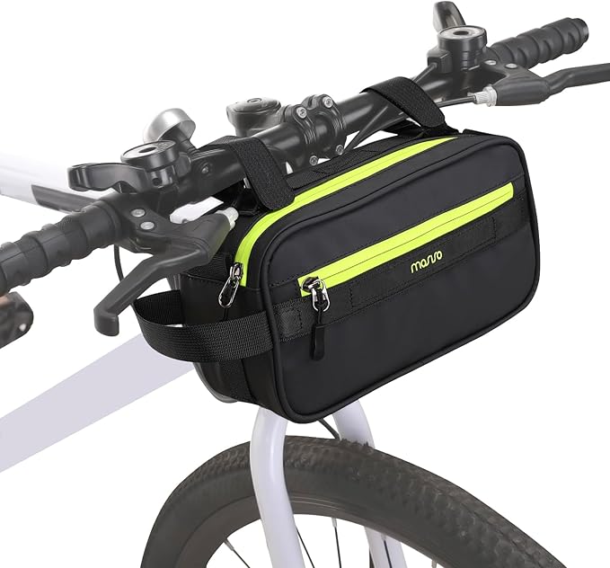 MOSISO Bike Handlebar Bag, Bicycle Frame Case, Multifunctional Waterproof Cycling Front Pouch with Shoulder Strap, Bike Crossbar Front Bag Storage Tool Bag for Women Men Road Mountain Cycling