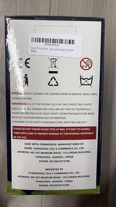 Cuteoy Plush Giraffe Star Projector Musical Adjustable Singing Night Light Stuffed Animals Glowing Plushies Toy Gifts for Kids Birthday Easter Christmas,12''