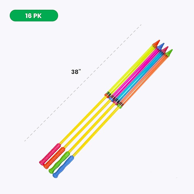 Boley Crayon Water Blasters - 16 Pack 23" Super Soaker Water Guns for Kids & Adults - Big Pool Party Game Set, Colorful Squirt Guns, Outdoor Fun, Summer Toys for Beach, Backyard, BBQ, and More