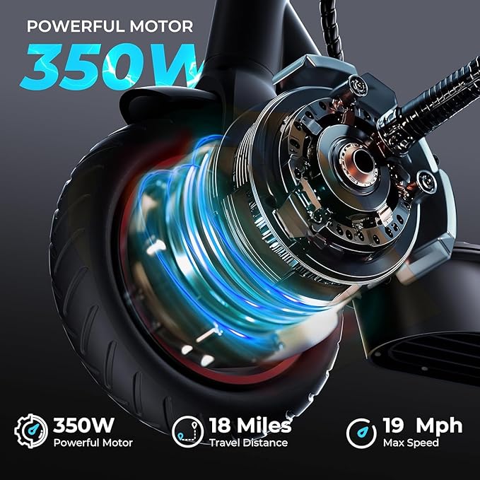 iScooter Electric Scooter for Adults, 23/18/12 Miles Long Range,22/19/18 Mph Top Speed, Commuting Electric Scooter with Cruise Control, Double Braking Systems Escooter for Adults and Teens