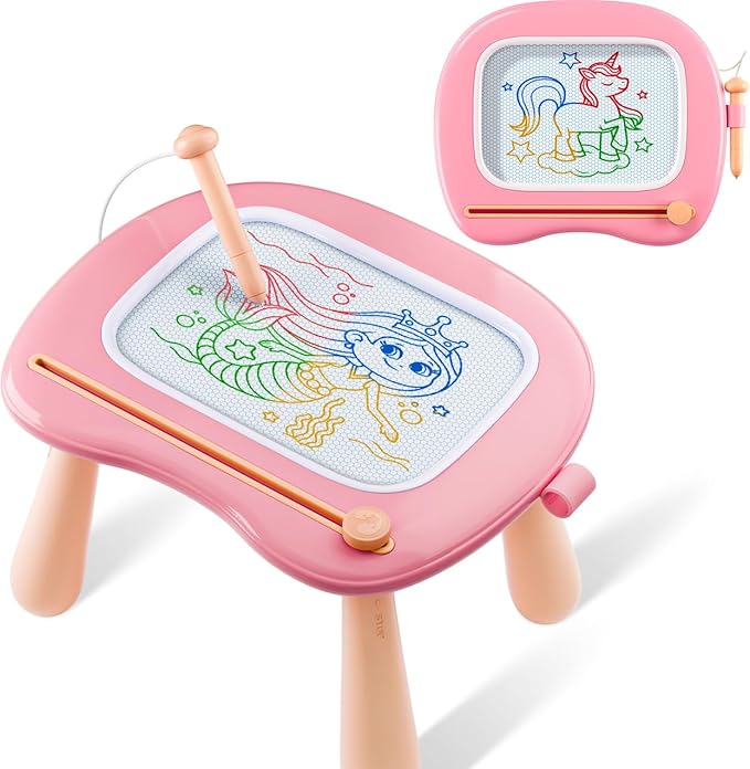 Magnetic Drawing Board Toddler Toys - Doodle Board for Toddlers 1-3 - Learning Educational Toy Etch Sketch Writing Doodle Board Age 2-4 Travel Games - Best Birthday Christmas Gifts for Girls