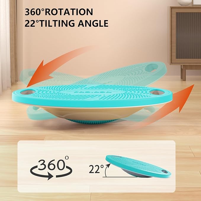 PROIRON Wobble Balance Board,16.34”Stability Board,Non-Slip Exercise Balance Stability Trainer Portable Balance Board with Handle for Standing Desk, Core Training,Physical Therapy Adults Kids