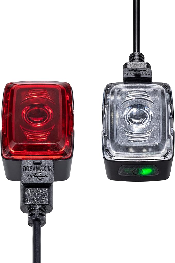 Schwinn LED Bike Light Headlight and Taillight Accessory Set, USB Rechargeable, 75 Foot Beam Distance