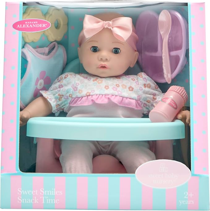 Madame Alexander 14-Inch Sweet Smiles Baby Doll, Snack Time