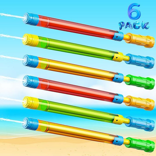 LQYoyz Water Soaker Blaster -16.5'' Bulk Squirt Gun for Kids Adults Water Game Fighting Toys for Summer Swimming Pool Beach Outdoor Activity 6 PCS