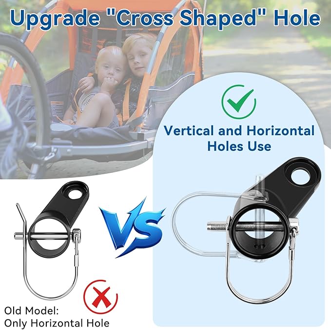 Bike Trailer Hitch - Coupler Hitch for Instep and Schwinn Bike Trailers, Removable Bike Trailer Attachment Connector Parts for Dog/Kid Trailers, General Use