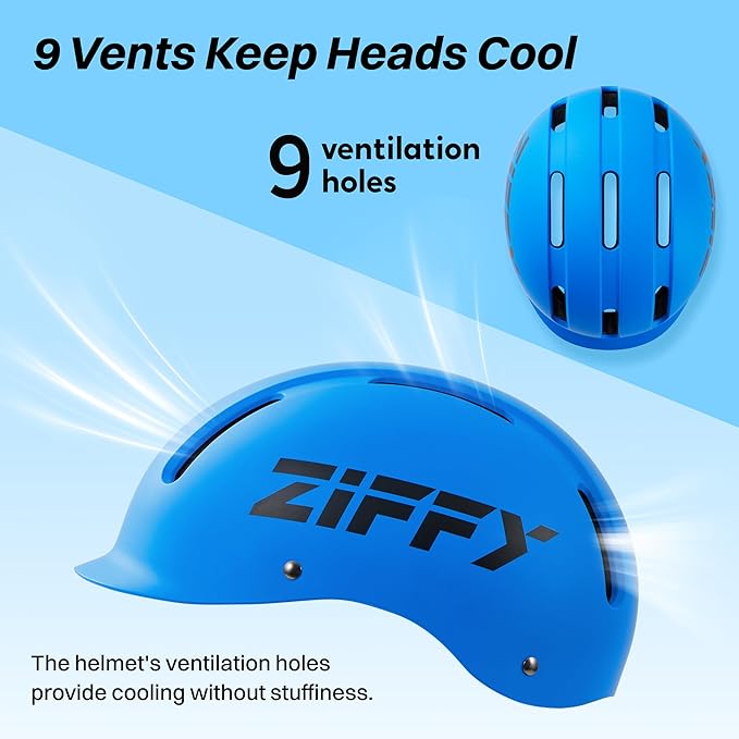 ZIFFY Kids/Toddler Bike Helmet, Adjustable, Lightweight, Safety Certified Scooter Helmet for Boys & Girls with Washable Inner Lining, 2 Sizes, 4 Colors – Fits Toddlers to Youth