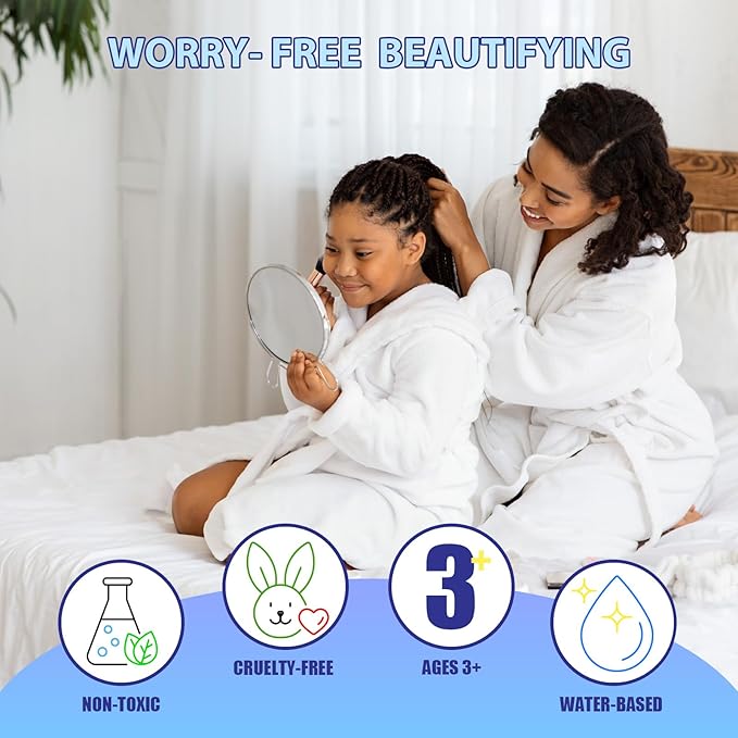 Hello Kitty & Friends Train Case Beauty Set, Kids Makeup Kit for Girls, Real Washable Makeup Set, Play Makeup, Party Favor, Birthday, Ages 3 4 5 6 7 8 9 10 11 12 by Townley Girl