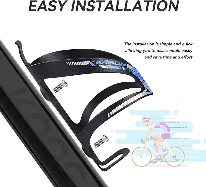 KABON Bike Water Bottle Holder, Lightweight Bicycle Alloy Aluminum Side Load Water Bottle Cage Brackets for Road Bike MTB