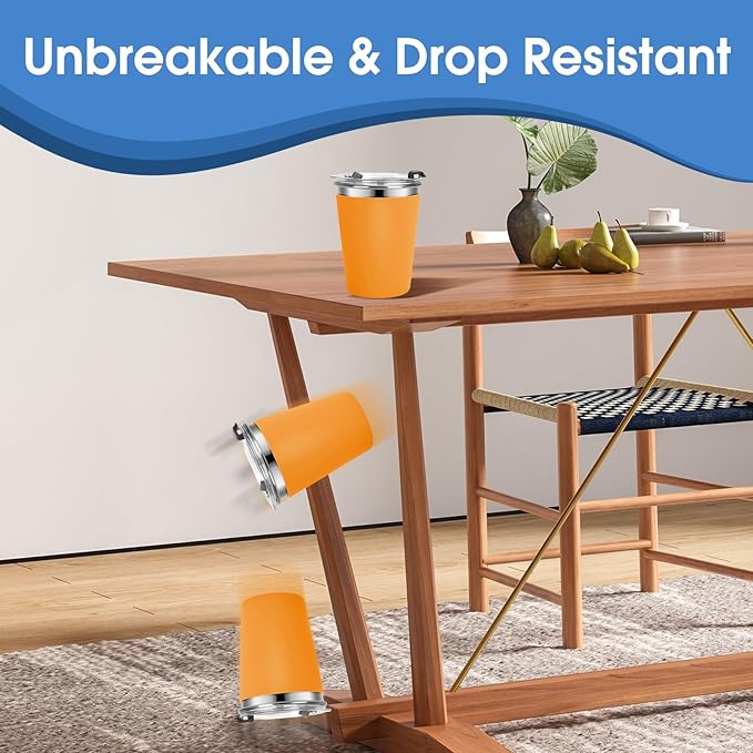 Kids Cups with Straws and Lids Leak Proof, 5 Pack 10oz Sippy Cups With Straws Spill Proof Cup for Toddlers, Stainless Steel Sippy Cup with Lid for Hot & Cold Drinks, Straw Cup for School, Outdoor