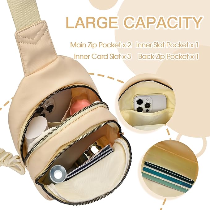 Birthday Gifts for 7 8 9 10 11 12 13 Year Old Girls Small Initial Sling Bag Cross Body Bag Fanny Pack for Girls