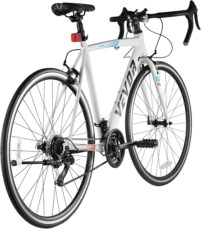 VEVOR Road Bike, 700C Wheels Racing Bike, Shimano Drivetrain City Commuter Road Bicycle, Urban Adult Sport Bicycle with Drop Bar, for Men and Women