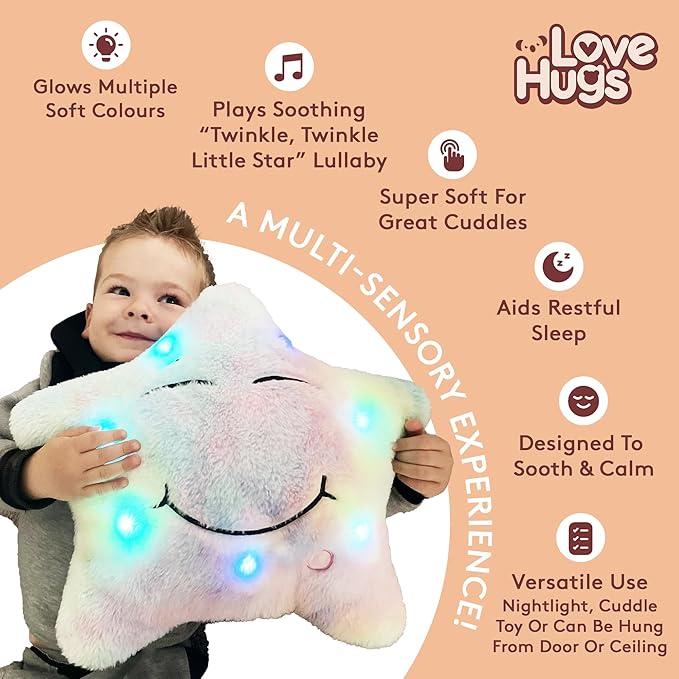 Musical Star Plush Sensory Light Up Newborn Autism Toys - Twinkle Twinkle Little Star Sensory Toys for Autistic Children