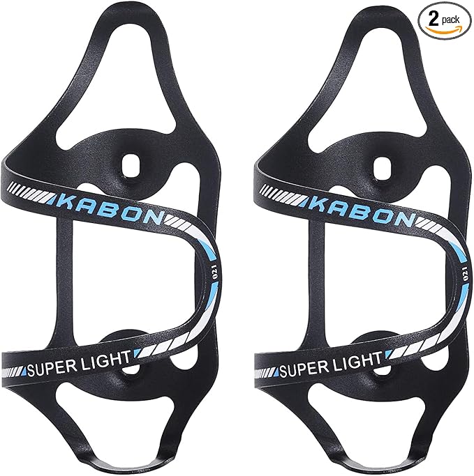 KABON Bike Water Bottle Holder, Lightweight Bicycle Alloy Aluminum Side Load Water Bottle Cage Brackets for Road Mountain Bike-2pcs